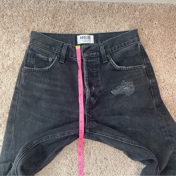 AGOLDE Jamie High Rise Classic Jeans Distressed Ankle Denim Pants Size 25 - Picture 13 of 16